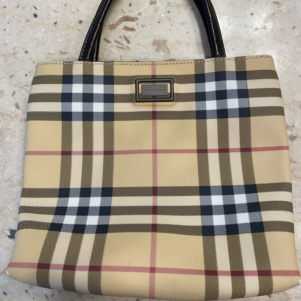 Vintage Burberry classic print mini handbag